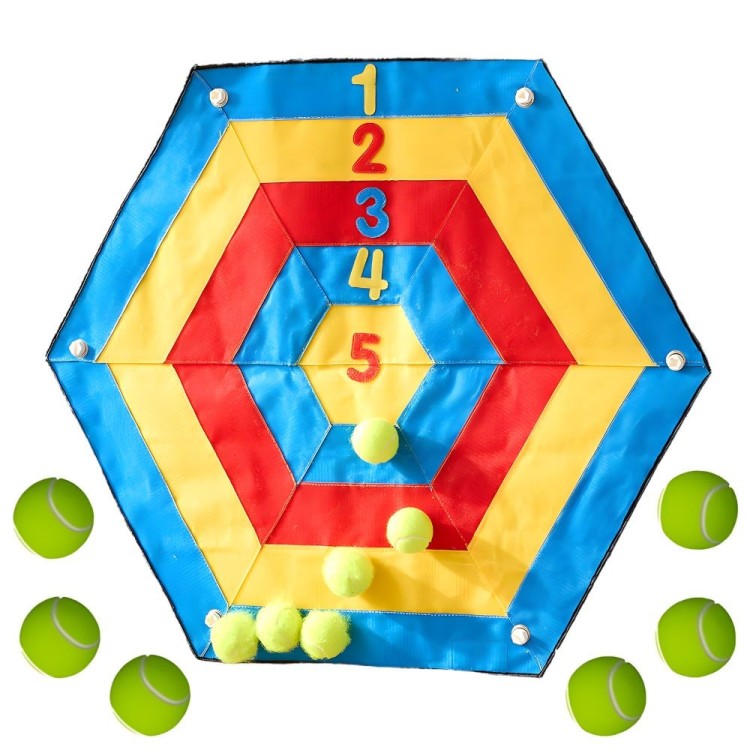 MASTERKIDZ Sześciokątna Tarcza Na Rzepy Rzut Do Celu Do Tablicy STEM