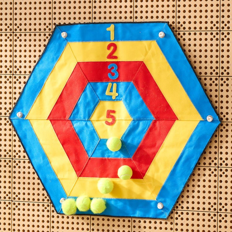 MASTERKIDZ Sześciokątna Tarcza Na Rzepy Rzut Do Celu Do Tablicy STEM