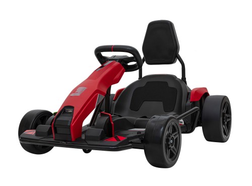 Gokart Fast 3 Drift na akumulator dla dzieci Czerwony + Funkcja driftu + Silniki 2x150W + Radio LED + Pasy