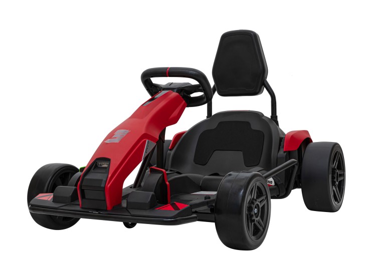 Gokart Fast 3 Drift na akumulator dla dzieci Czerwony + Funkcja driftu + Silniki 2x150W + Radio LED + Pasy