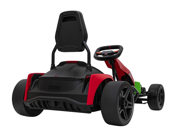 Gokart Fast 3 Drift na akumulator dla dzieci Czerwony + Funkcja driftu + Silniki 2x150W + Radio LED + Pasy