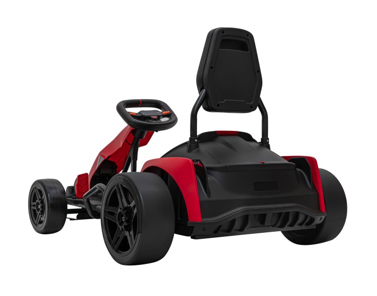 Gokart Fast 3 Drift na akumulator dla dzieci Czerwony + Funkcja driftu + Silniki 2x150W + Radio LED + Pasy
