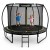 Trampolina Ogrodowa LEAN Z Siatką Wewnętrzną Czarno-Zielona 305CM 10FT