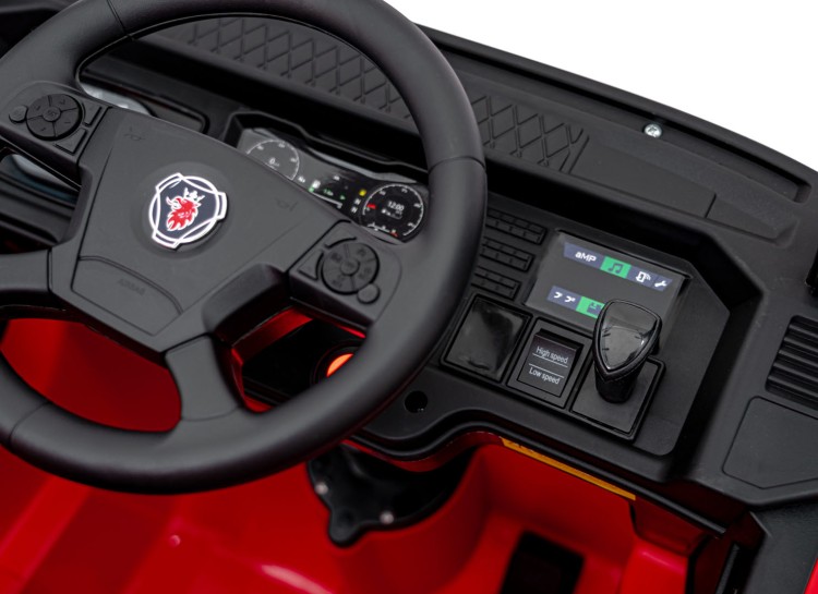 Pojazd Scania R-SERIE Czerwony-Ciężarówka Na Akumulator Dla Dziecka