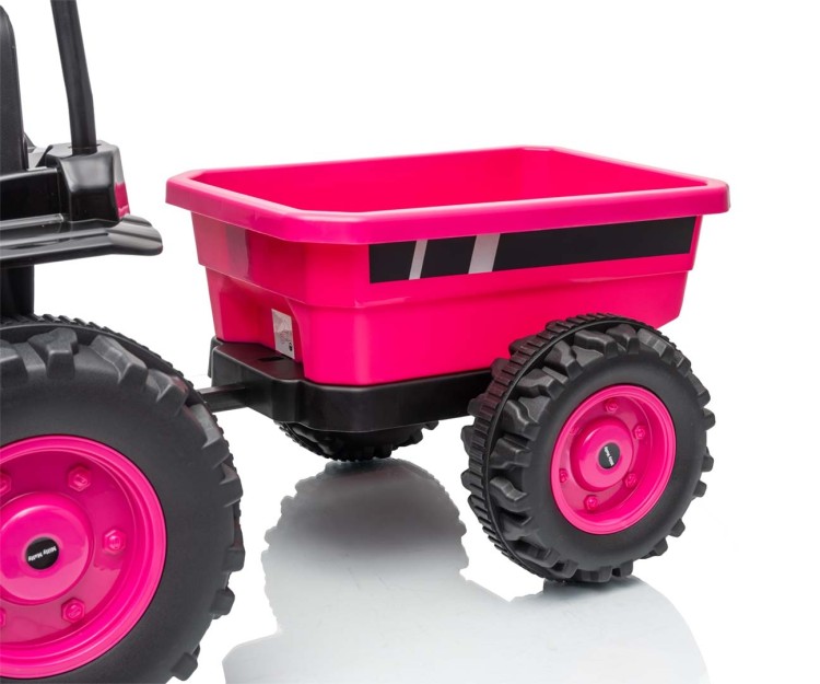Milly Mally Pojazd na akumulator Traktor z przyczepą Farmer Pink