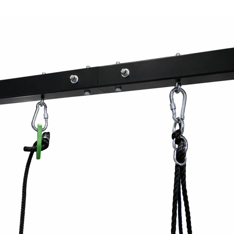 Huśtawka Ogrodowa Bocianie Gniazdo Siedzisko 2w1 Stelaż Czarny 260x173 cm