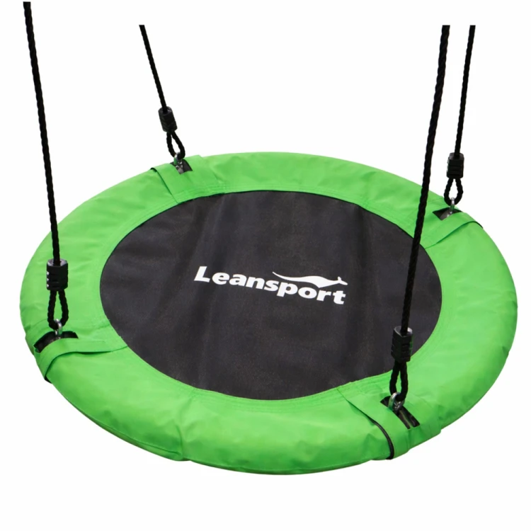 Huśtawka Ogrodowa Bocianie Gniazdo Siedzisko 2w1 Stelaż Czarny 260x173 cm