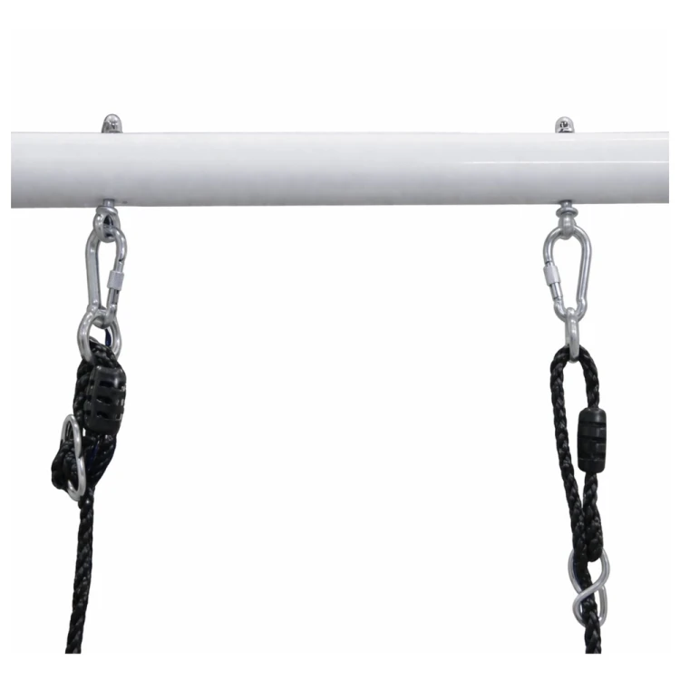 Huśtawka Ogrodowa Bocianie Gniazdo Siedzisko 2w1 Stelaż Biały 210x170 cm