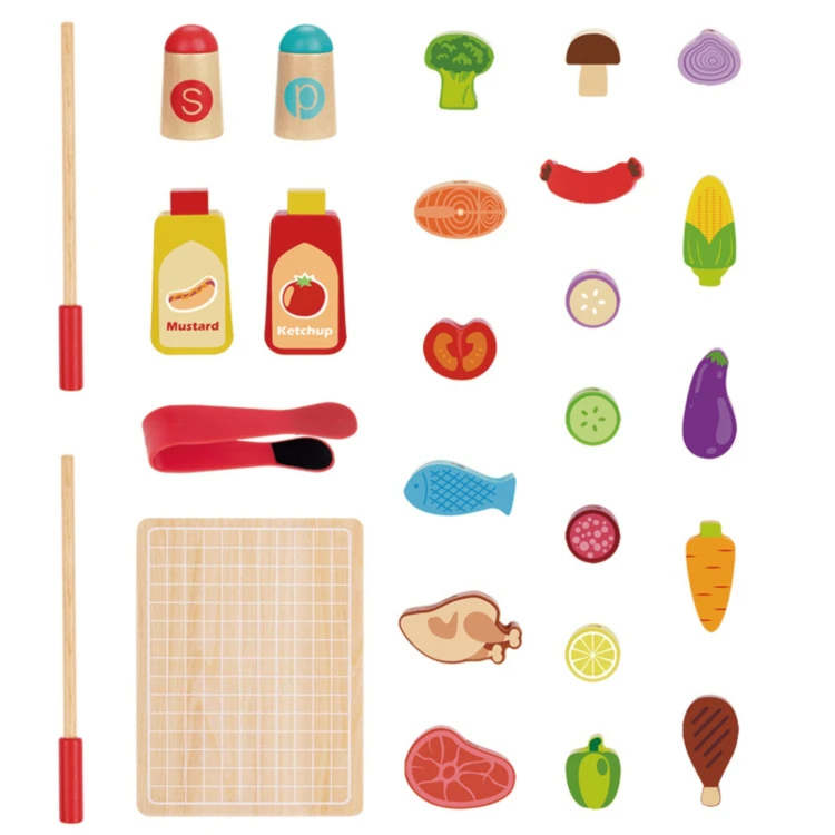 WOOPIE GREEN Grill Drewniany Szaszłyki Warzywa Akcesoria 24el.