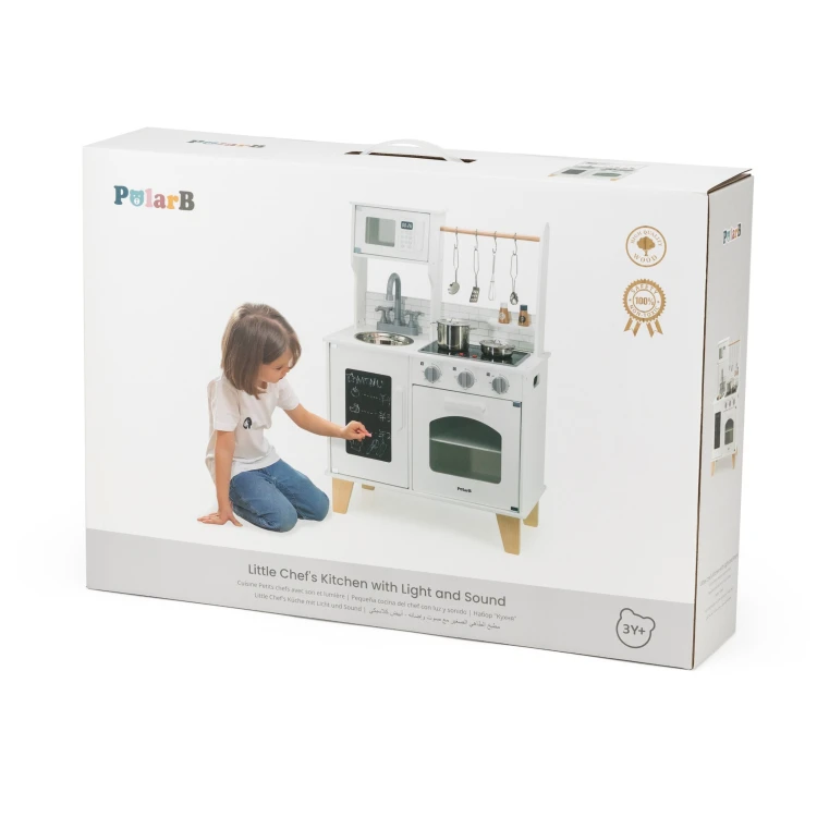 VIGA PolarB Drewniana Kuchnia Światło Dźwięk + Akcesoria