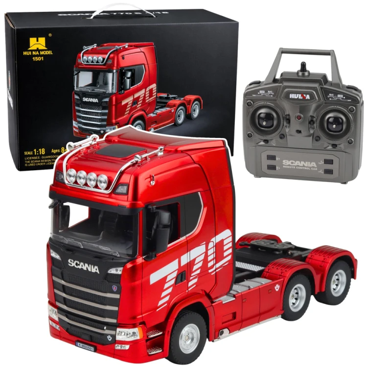 Ciągnik Siodłowy Scania Zdalnie Sterowany RC Huina 1501 Czerwony 1:18