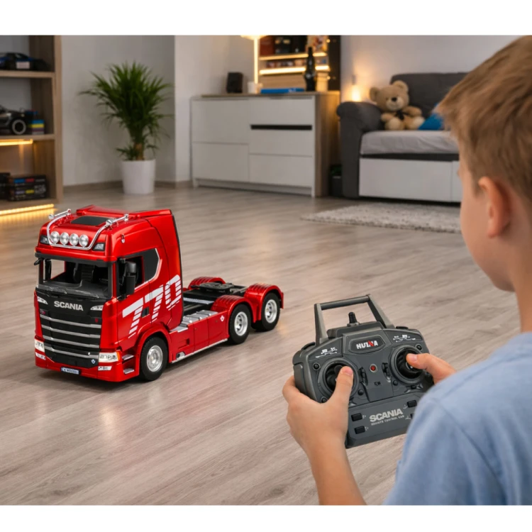 Ciągnik Siodłowy Scania Zdalnie Sterowany RC Huina 1501 Czerwony 1:18