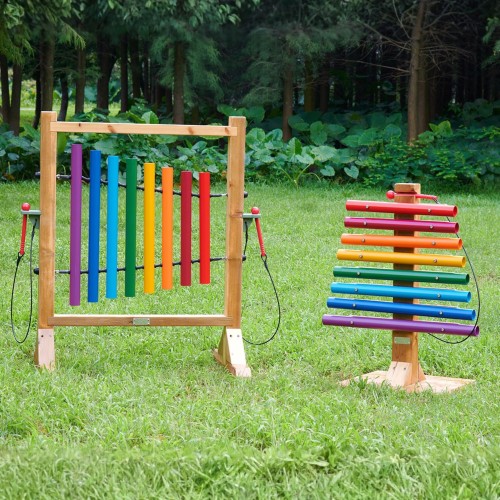 MASTERKIDZ Tęczowa Wieża Muzyczna Dzwonki Rurowe Cymbałki