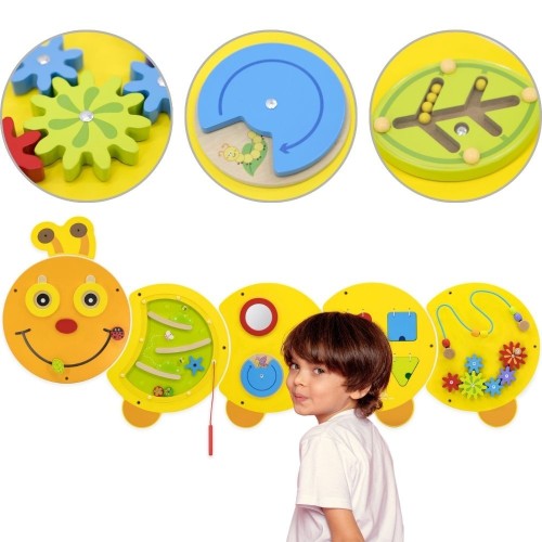 VIGA Drewniana Duża Tablica Aktywności Gąsiennica