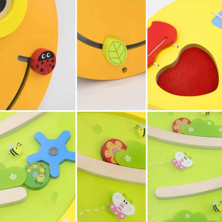 VIGA Drewniana Duża Tablica Aktywności Gąsiennica