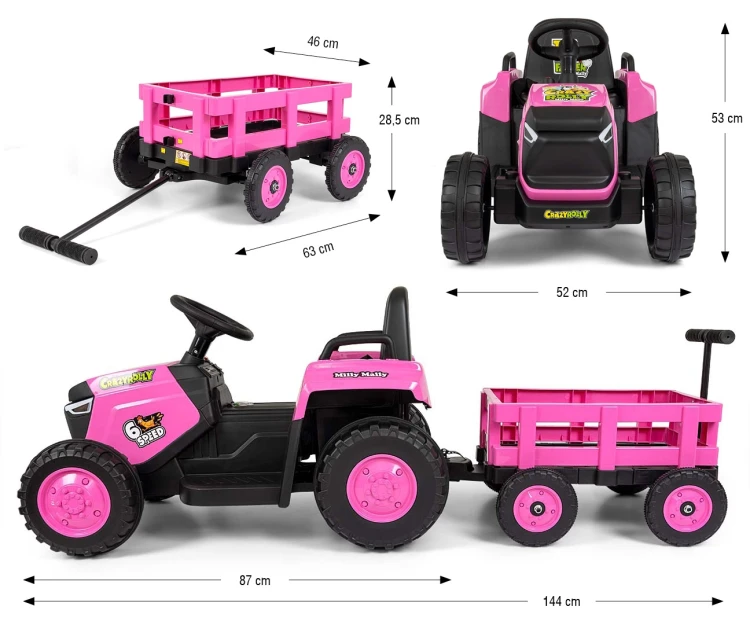 Milly Mally Pojazd na akumulator Rolly Pink