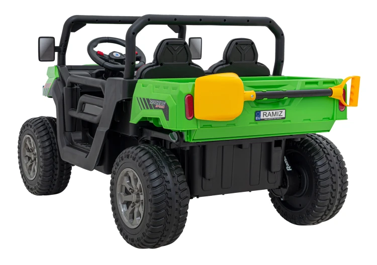 Auto Pick-Up Speed 900 dla dzieci Zielony + Napęd 4x4 + Ruchomy kiper + Bagażnik + Pilot + Łopatka + Audio LED