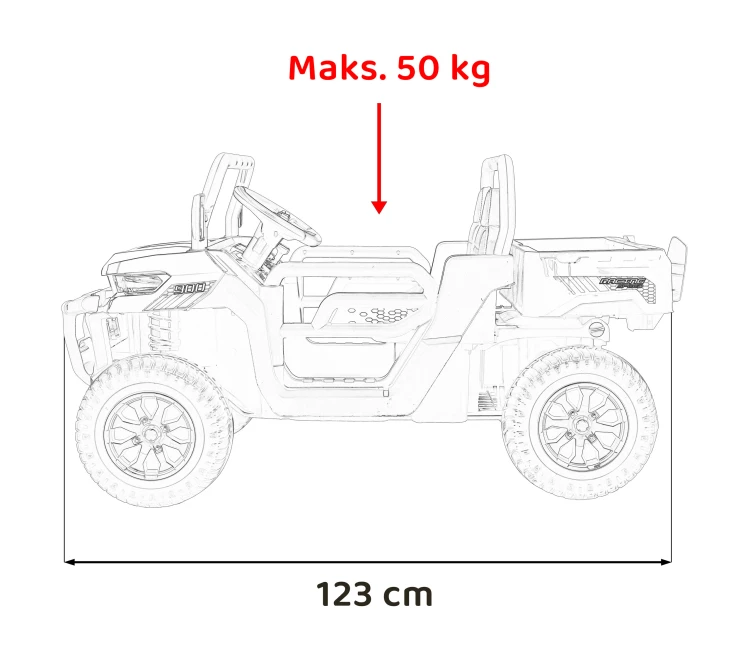 Auto Pick-Up Speed 900 dla dzieci Czerwony + Napęd 4x4