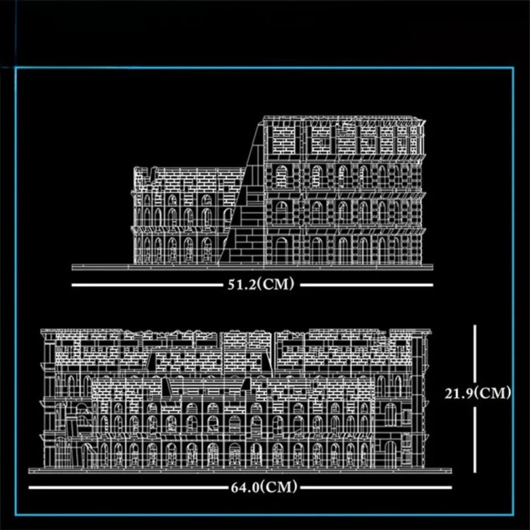 Klocki Konstrukcyjne Architektoniczne Koloseum Rzymskie 6466 el.