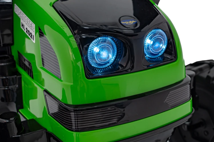 Koparka Traktor na akumulator dla dzieci Zielony + Ruchome Ramię Łyżka + Pilot + Wolny Start + Radio FM + LED