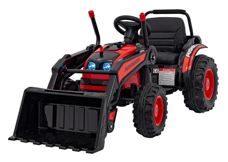 Koparka Traktor na akumulator dla dzieci Czerwony + Ruchome Ramię Łyżka + Pilot + Wolny Start + Radio FM + LED