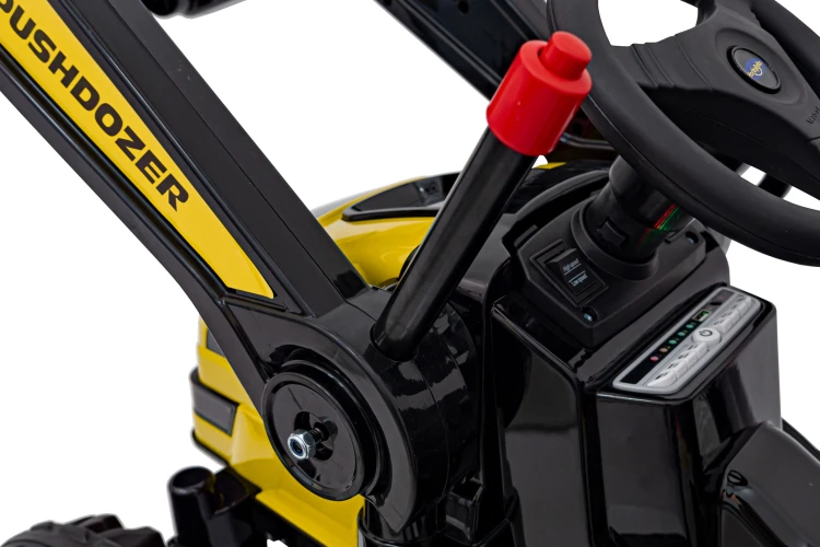 Koparka Traktor na akumulator dla dzieci Żółty + Ruchome Ramię Łyżka + Pilot + Wolny Start + Radio FM + LED