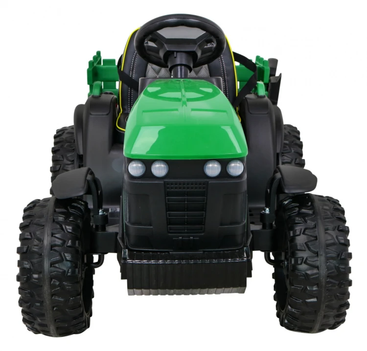 Traktor na akumulator Titanium Z Przyczepą Zielony