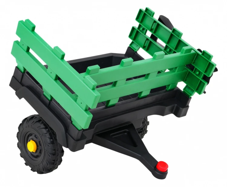 Traktor na akumulator Titanium Z Przyczepą Zielony