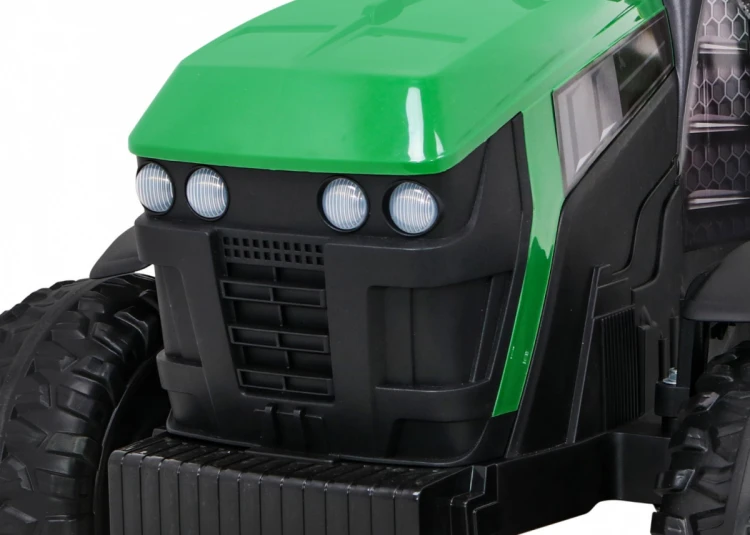 Traktor na akumulator Titanium Z Przyczepą Zielony