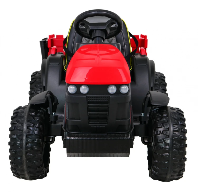 Traktor na akumulator Titanium Z Przyczepą Czerwony