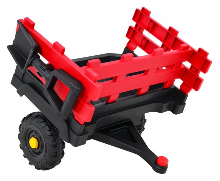 Traktor na akumulator Titanium Z Przyczepą Czerwony