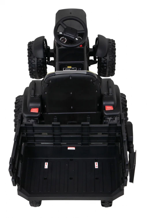 Traktor na akumulator Titanium Z Przyczepą Czarny