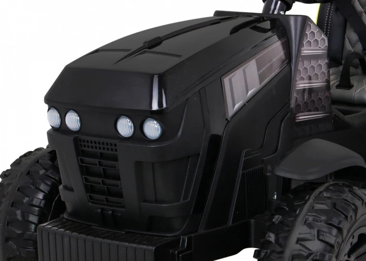 Traktor na akumulator Titanium Z Przyczepą Czarny