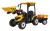 Traktor na akumulator  MEGA  D68 Z Przyczepką Żółty 24V 2x200W