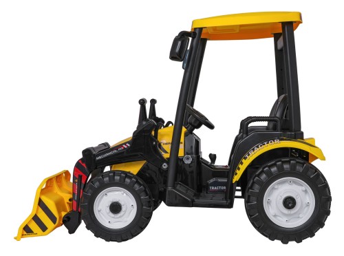 Traktor na akumulator  MEGA  D68 Z Przyczepką Żółty 24V 2x200W