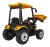 Traktor na akumulator  MEGA  D68 Z Przyczepką Żółty 24V 2x200W