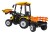 Traktor na akumulator  MEGA  D68 Z Przyczepką Żółty 24V 2x200W