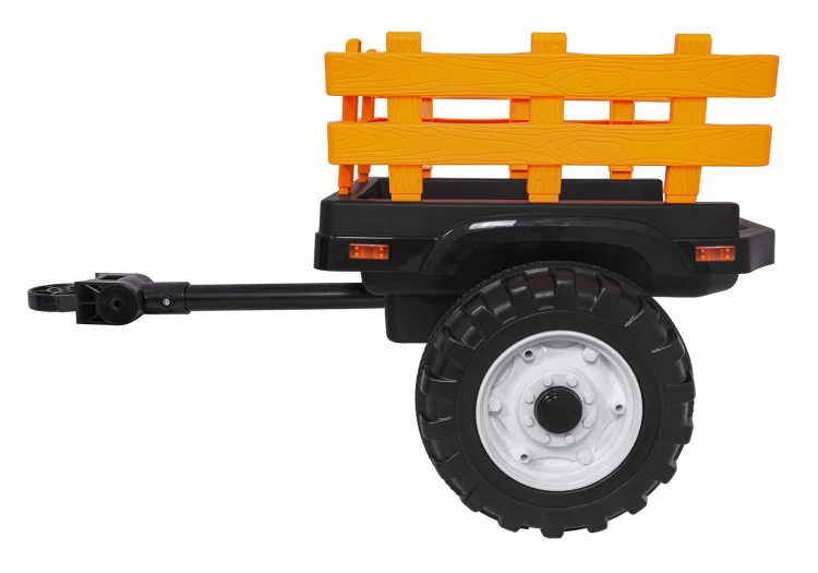 Traktor na akumulator  MEGA  D68 Z Przyczepką Żółty 24V 2x200W
