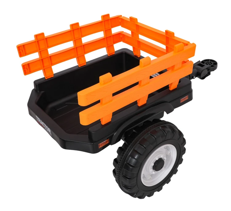 Traktor na akumulator  MEGA  D68 Z Przyczepką Żółty 24V 2x200W