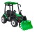 Traktor na akumulator  MEGA  D68 Z Przyczepką Zielony 24V 2x200W