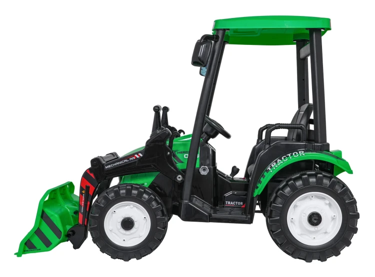 Traktor na akumulator  MEGA  D68 Z Przyczepką Zielony 24V 2x200W