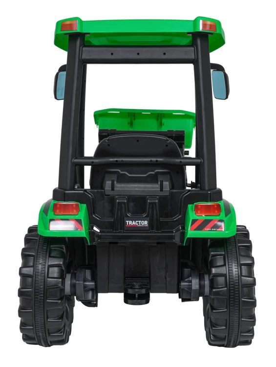 Traktor na akumulator  MEGA  D68 Z Przyczepką Zielony 24V 2x200W