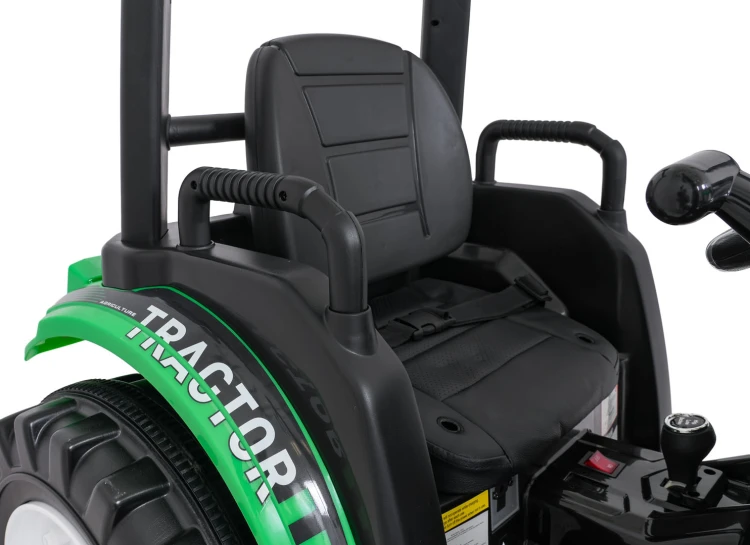 Traktor na akumulator  MEGA  D68 Z Przyczepką Zielony 24V 2x200W