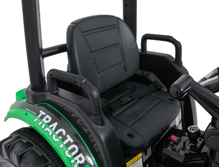 Traktor na akumulator  MEGA  D68 Z Przyczepką Zielony 24V 2x200W