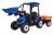 Traktor na akumulator  MEGA  D68 Z Przyczepką Niebieski 24V 2x200W