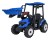 Traktor na akumulator  MEGA  D68 Z Przyczepką Niebieski 24V 2x200W