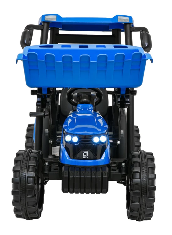Traktor na akumulator  MEGA  D68 Z Przyczepką Niebieski 24V 2x200W