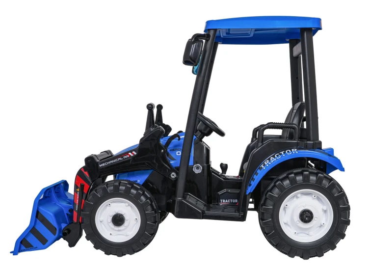 Traktor na akumulator  MEGA  D68 Z Przyczepką Niebieski 24V 2x200W