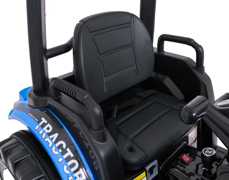 Traktor na akumulator  MEGA  D68 Z Przyczepką Niebieski 24V 2x200W