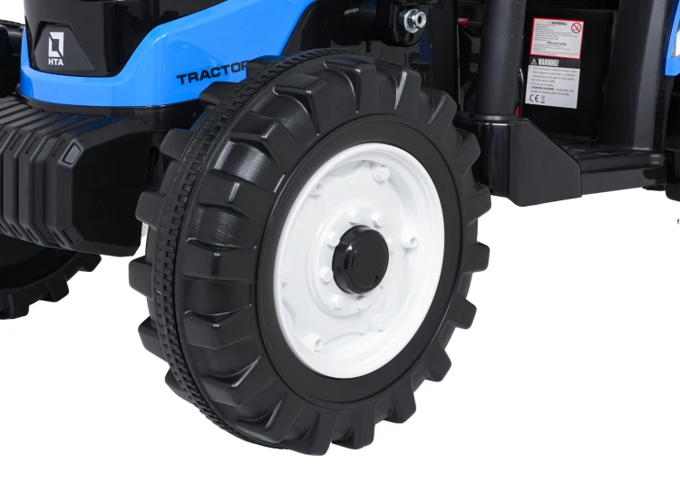 Traktor na akumulator  MEGA  D68 Z Przyczepką Niebieski 24V 2x200W